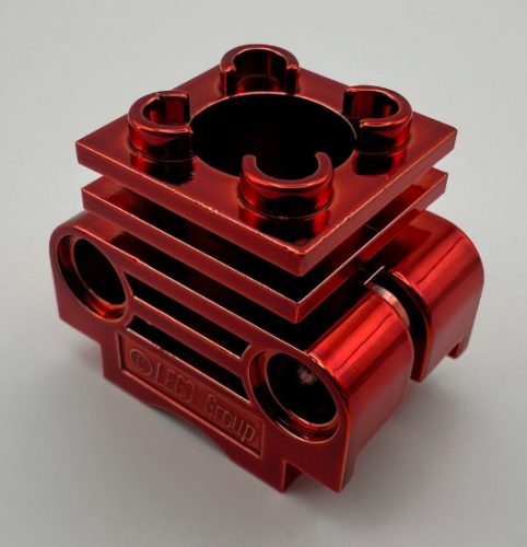 2850 Chrome-Red Technic Engine Cylinder Custom Chromed by Bubul