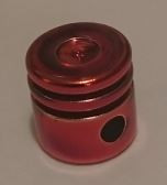 2851 Chrome Red Technic Engine Piston Round   Custom chromed by Bubul