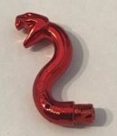   28588 Chrome RED Snake Head with Open Mouth, Fangs and Curved Neck with Bar  28588  Custom Chromed by BUBUL
