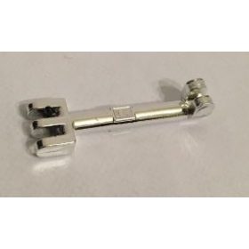   2880 Chrome Silver Hinge Bar 2.5L with 2 and 3 Fingers on Ends (Pantograph Shoe Holder)  Custom Chromed by BUBUL