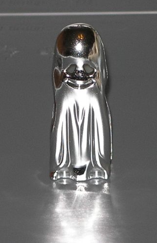 2888_Chrome Silver Minifig, Headgear Head Cover, Ghost Shroud with Smile  Part: 2888 chromed by Bubul