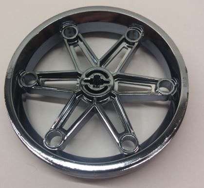 2903_T Chrome Black Chrome-Titan  Wheel 61.6mm D. x 13.6mm Motorcycle  Part: 2903  Custom chromed by Bubul