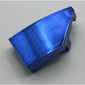   29119 Chrome BLUE Wedge 2 x 1 with Stud Notch Right Custom Chromed by BUBUL