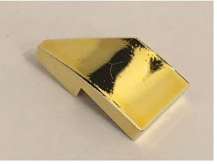 29119 Chrome Gold Wedge 2 x 1 with Stud Notch Right Custom Chromed by BUBUL