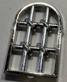 30045 Chrome Silver Window 1 x 2 x 2 2/3 Pane Twisted Bar with Rounded Top   Custom Chromed by Bubul