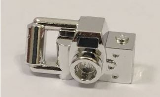 Chrome Silver Minifig, Utensil Camera Handheld Style - Type 1  30089 Custom Chromed by BUBUL