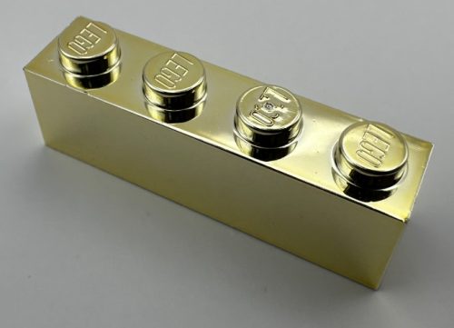 3010 | Chrome Gold Brick 1 x 4 | Custom Chromed by BUBUL