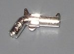   30132 Chrome Silver Bar 6L with Stop Ring Minifig, Weapon Gun, Pistol Revolver  Custom Chromed by BUBUL