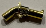   30132 Chrome Gold Bar 6L with Stop Ring Minifig, Weapon Gun, Pistol Revolver  Custom Chromed by BUBUL