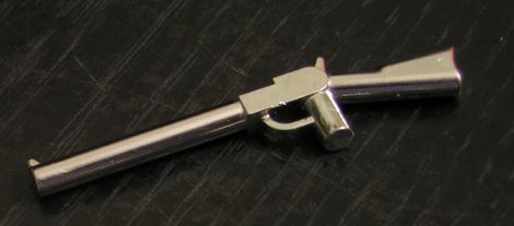 Chrome Silver Minifig, Weapon Gun, Rifle Part:30141 chromed by Bubul