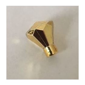   30153_Chrome-GOLD Rock 1 x 1 Jewel 24 Facet  part 30153 Custom Chromed by BUBUL