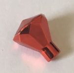   30153_Chrome-RED Rock 1 x 1 Jewel 24 Facet  part 30153 Custom Chromed by BUBUL