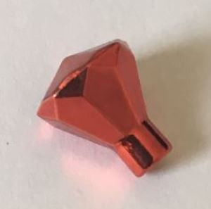 30153_Chrome-RED Rock 1 x 1 Jewel 24 Facet  part 30153 Custom Chromed by BUBUL