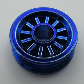   30155 Chrome Blue Wheel Spoked 2 x 2 with Pin Hole  Part: 30155  Custom chromed by Bubul