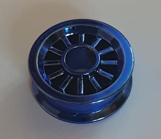 30155 Chrome Blue Wheel Spoked 2 x 2 with Pin Hole  Part: 30155  Custom chromed by Bubul