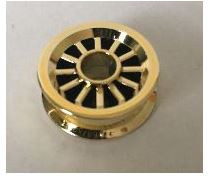 30155 Chrome Gold Wheel Spoked 2 x 2 with Pin Hole  Custom chromed by Bubul