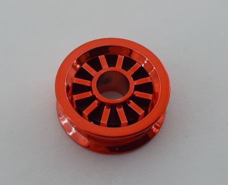 30155 Chrome RED Wheel Spoked 2 x 2 with Pin Hole  Part: 30155  Custom chromed by Bubul