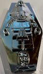   30164 Chrome Silver Container, Coffin Lid with Mummy Relief Plain (Sarcophagus)  Custom Chromed by Bubul