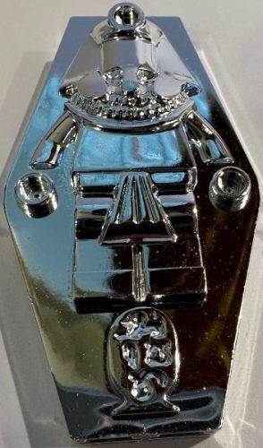 30164 Chrome Silver Container, Coffin Lid with Mummy Relief Plain (Sarcophagus)  Custom Chromed by Bubul