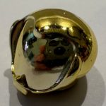   30214 Chrome Gold Minifigure, Headgear Helmet Round Bubble Custom chromed by Bubul