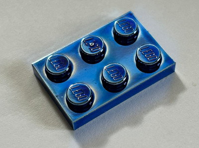 3021 Chrome Blue  Plate 2 x 3 Custom Chromed by BUBUL