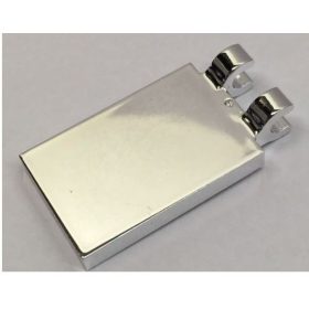   Chrome Silver Tile, Modified 2 x 3 with 2 Clips (thick open O clips)  30350 b 30350b Custom Chromed By BUBUL