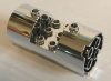 Chrome Silver Cylinder 3 x 6 x 2 2 3 Horizontal    Part: 30360 or 93168  Custom chromed by BUBUL