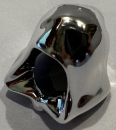 30381 Chrome Silver Minifig, Headgear Hood Custom chromed by Bubul