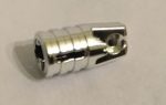   Chrome Silver Hinge Cylinder 1 x 2 Locking with 1 Finger and Axle Hole on Ends  30552 Custom Chromed by BUBUL