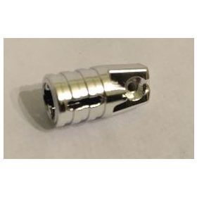   30552 Chrome Silver Hinge Cylinder 1 x 2 Locking with 1 Finger and Axle Hole on Ends  Custom Chromed by BUBUL