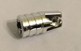 30552 Chrome Silver Hinge Cylinder 1 x 2 Locking with 1 Finger and Axle Hole on Ends  Custom Chromed by BUBUL