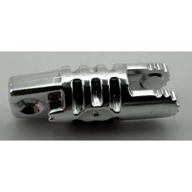   Chrome Silver Hinge Cylinder 1 x 3 Locking with 1 Finger and 2 Fingers on Ends, without Hole  30554 Custom Chromed by BUBUL