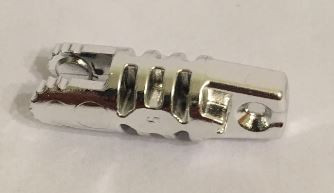 Chrome Silver Hinge Cylinder 1 x 3 Locking with 1 Finger and 2 Fingers on Ends, without Hole  30554 Custom Chromed by BUBUL