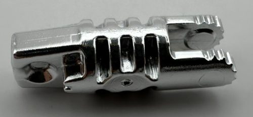 Chrome Silver Hinge Cylinder 1 x 3 Locking with 1 Finger and 2 Fingers on Ends, without Hole  30554 Custom Chromed by BUBUL