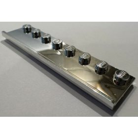   30586 Chrome Silver Plate, Modified 2 x 8 with Door Rail Custom Chromed by BUBUL