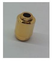 3062_Chrome GOLD Brick, Round 1 x 1 Open Stud Part: 3062b Custom Chromed by Bubul