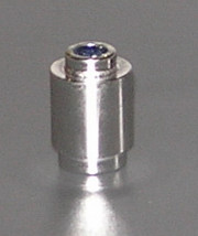 3062_Chrome Silver Brick, Round 1 x 1 Open Stud Part: 3062b Custom Chromed by Bubul