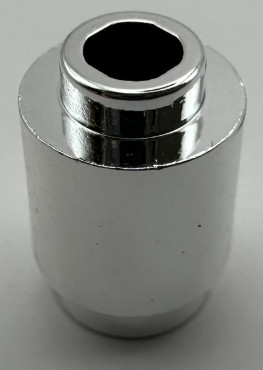 3062_Chrome Silver Brick, Round 1 x 1 Open Stud Part: 3062b Custom Chromed by Bubul