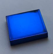 3068 Chrome BLUE Tile 2 x 2 with Groove  Part: 3068b Custom Chromed by Bubul