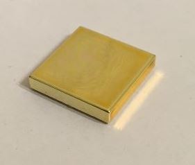 3068 Chrome Gold Tile 2 x 2 with Groove Part: 3068b Custom Chromed by Bubul