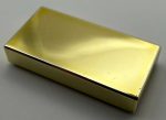   3069b_Chrome GOLD Tile 1 x 2 with Groove   3069 3069b  Custom chromed by Bubul