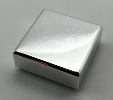 3070b_Chrome Silver Tile 1 x 1 with Groove  3070 3070b  Custom Chromed by Bubul