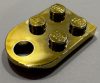 3176 Chrome GOLD Plate, Modified 3 x 2 with Hole   Custom Chromed by BUBUL