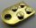 3176 Chrome GOLD Plate, Modified 3 x 2 with Hole   Custom Chromed by BUBUL