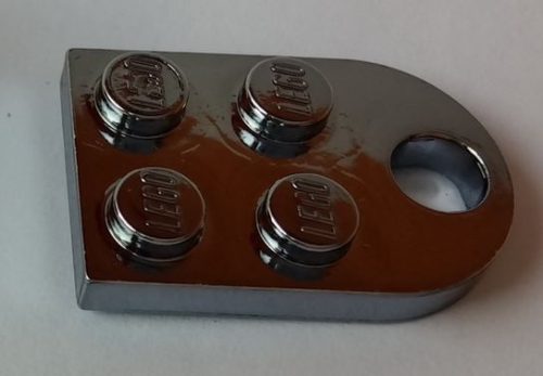 3176 Chrome TITAN Plate, Modified 3 x 2 with Hole  Part:3176   Custom chromed by Bubul