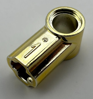 32013, 42127 | Chrome GOLD Technic, Axle and Pin Connector Angled #1 | Custom Chromed by BUBUL