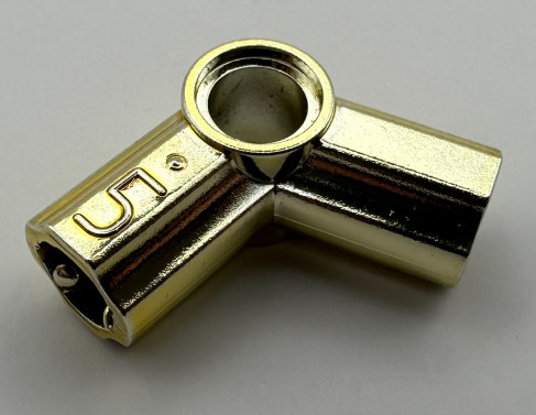 32015 | Chrome Gold Technic, Axle and Pin Connector Angled #5 - 112.5 degrees | Custom Chromed by BUBUL