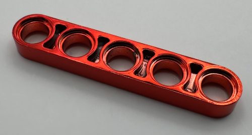 32017 | Chrome RED Technic, Liftarm 1 x 5 Thin | Custom Chromed by BUBUL