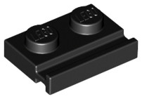 32028 | NEW LEGO Plate Modified 1 x 2 With Door Rail Black