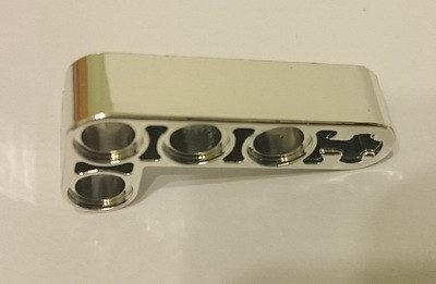 32140 Chrome Silver Technic, Liftarm 2 x 4 L-Shape Thick  32140 Custom Chromed by BUBUL